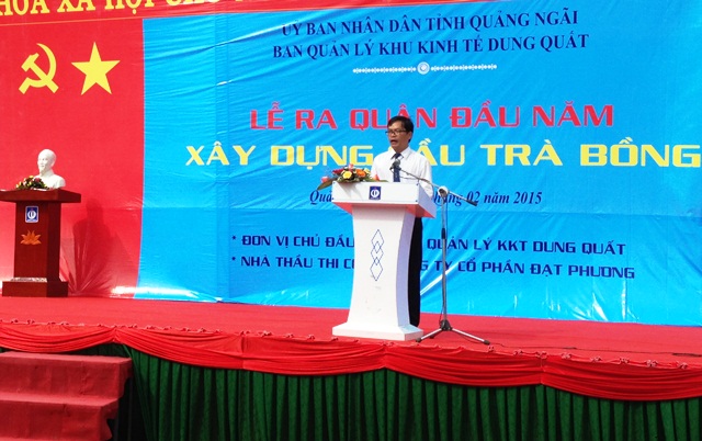 Ra quân đầu năm xây dựng cầu Trà Bồng